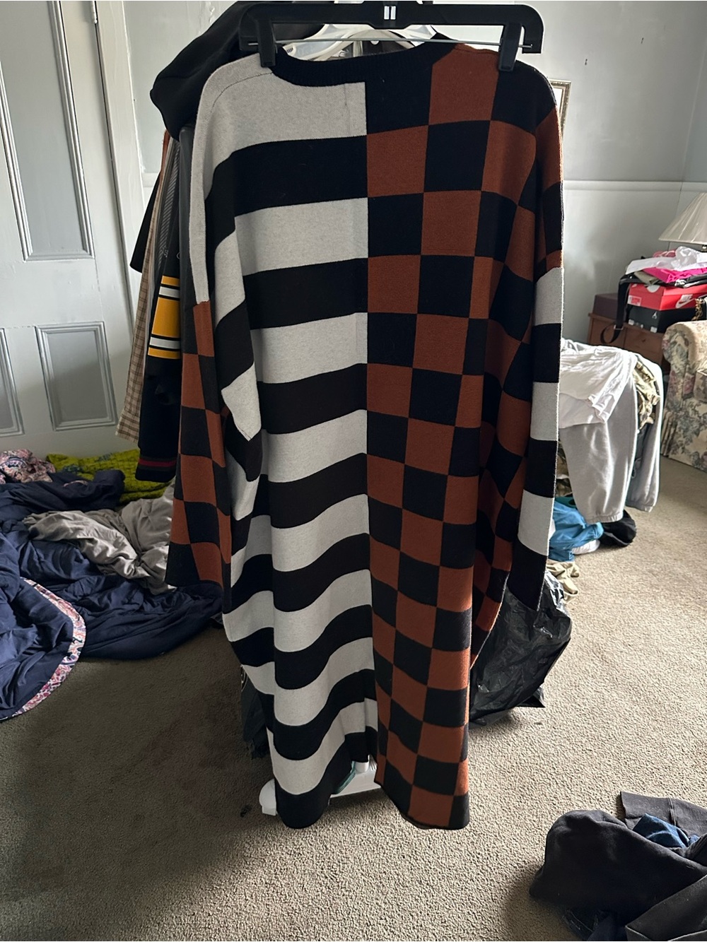 Dressed LaLa Check & Stripe Long Sleeve Sweater Dress 2X/3X - Picture 9 of 10